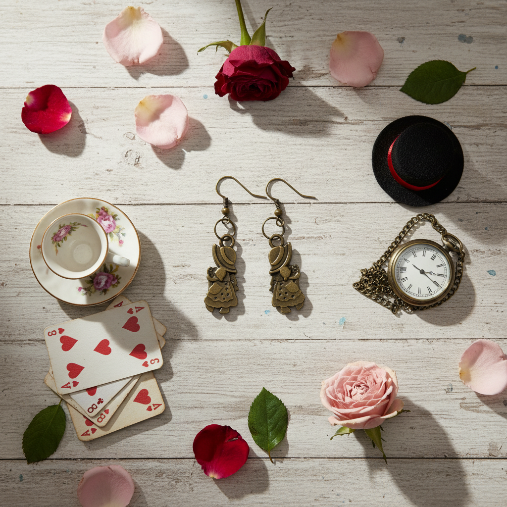 Alice in Wonderland Earrings – Whimsical Storybook Jewelry