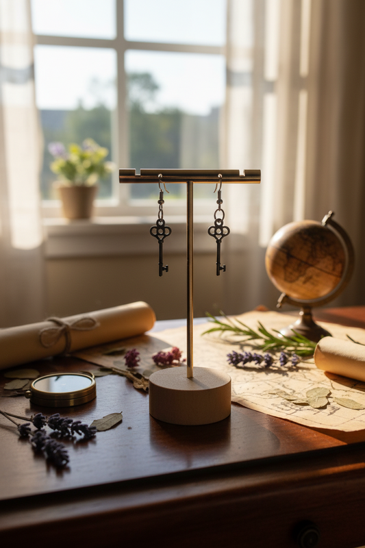 Antique Skeleton Key Earrings – Vintage Style Dangle Jewelry