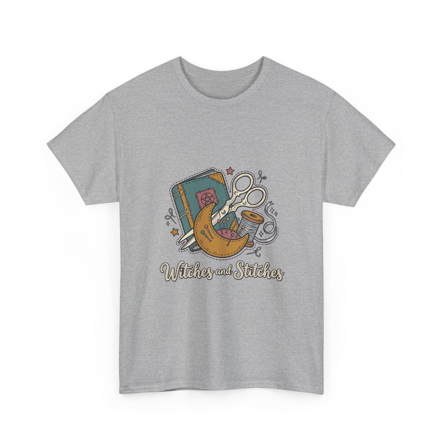 Sewing & Stitching Graphic Tee — Quilting, Scissors & Thread Craft Shirt