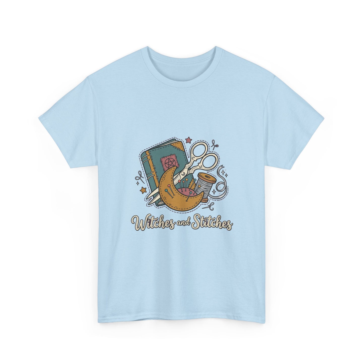 Sewing & Stitching Graphic Tee — Quilting, Scissors & Thread Craft Shirt