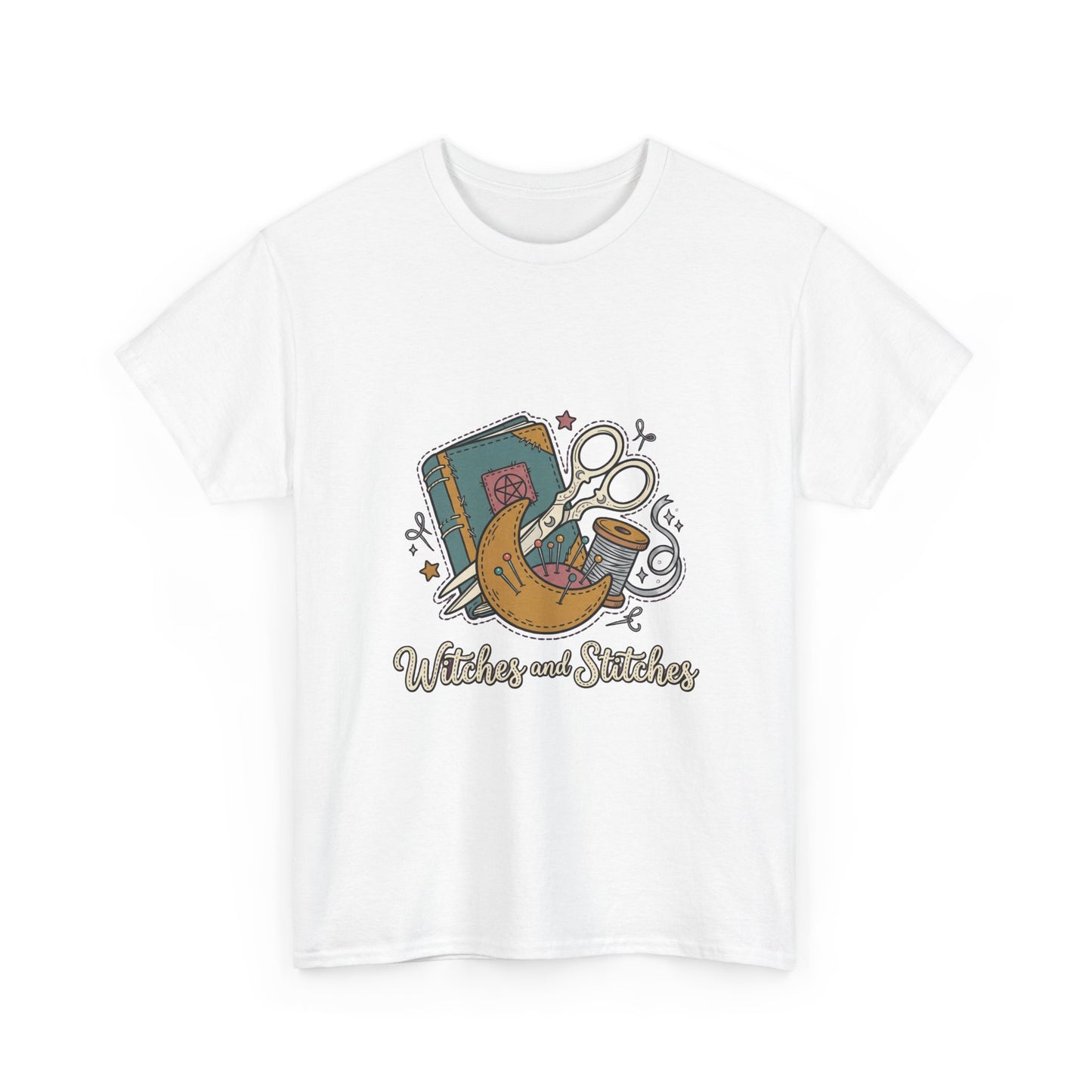 Sewing & Stitching Graphic Tee — Quilting, Scissors & Thread Craft Shirt