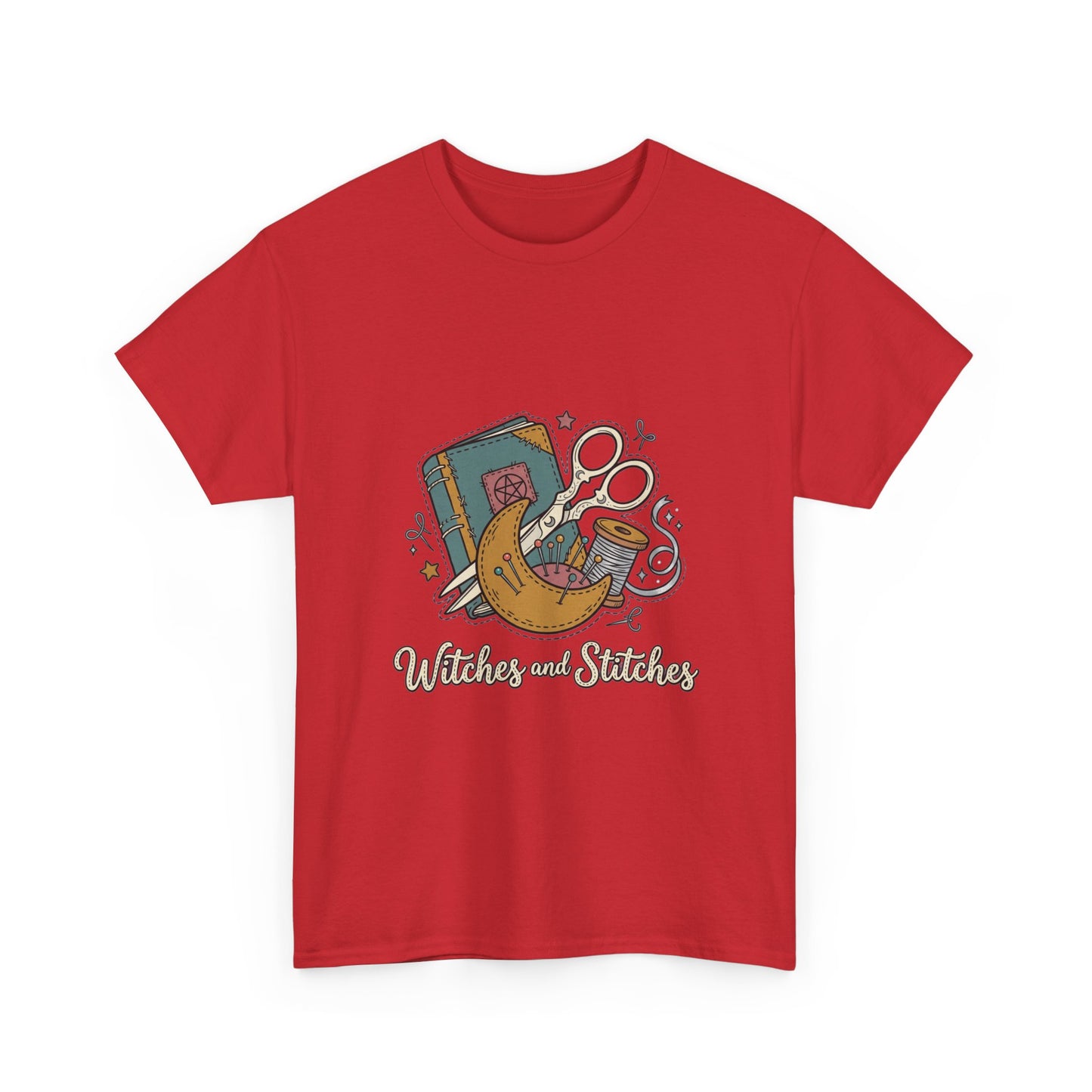 Sewing & Stitching Graphic Tee — Quilting, Scissors & Thread Craft Shirt