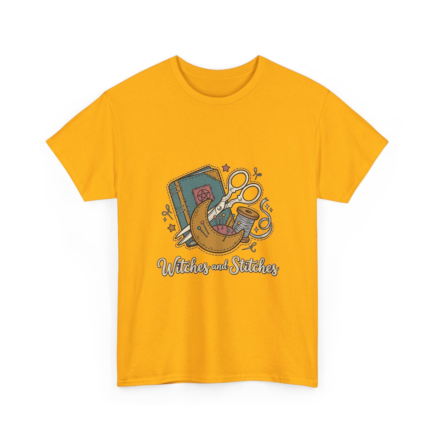 Sewing & Stitching Graphic Tee — Quilting, Scissors & Thread Craft Shirt
