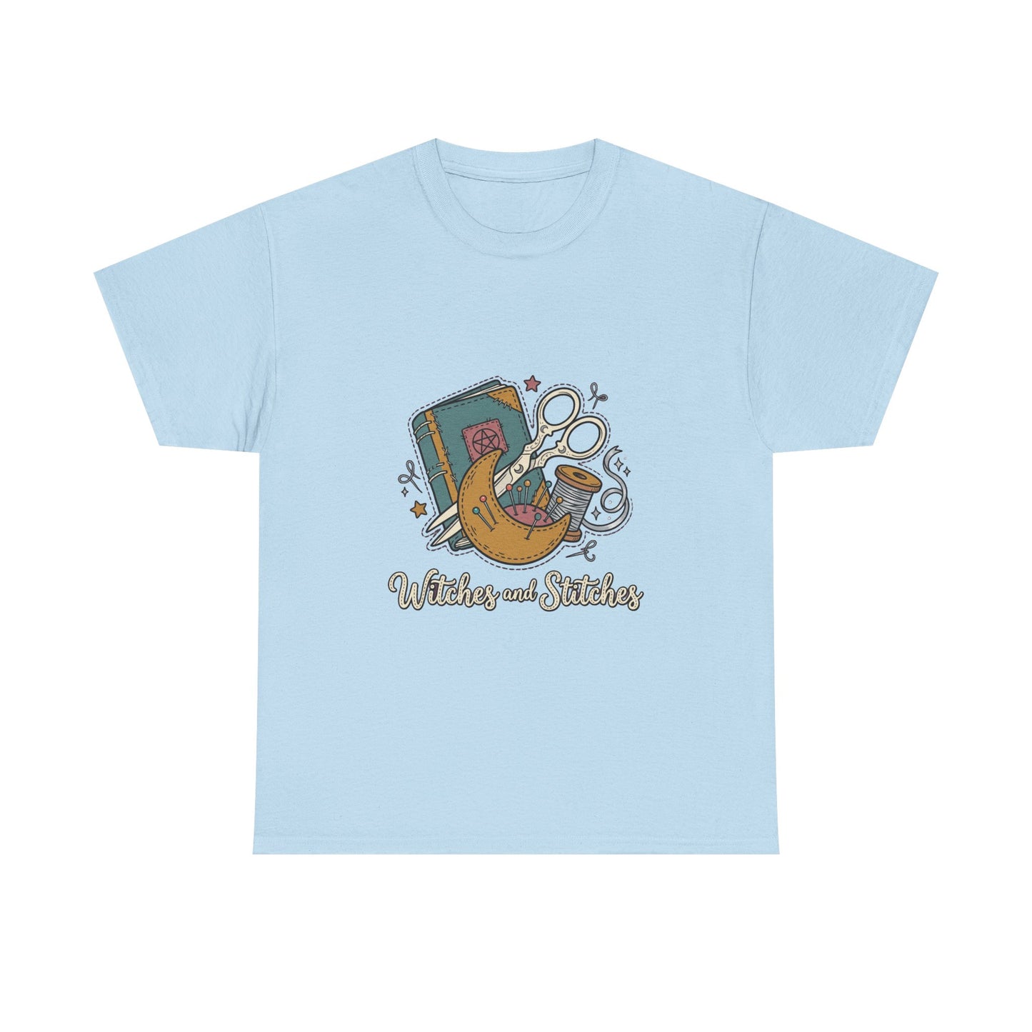 Sewing & Stitching Graphic Tee — Quilting, Scissors & Thread Craft Shirt