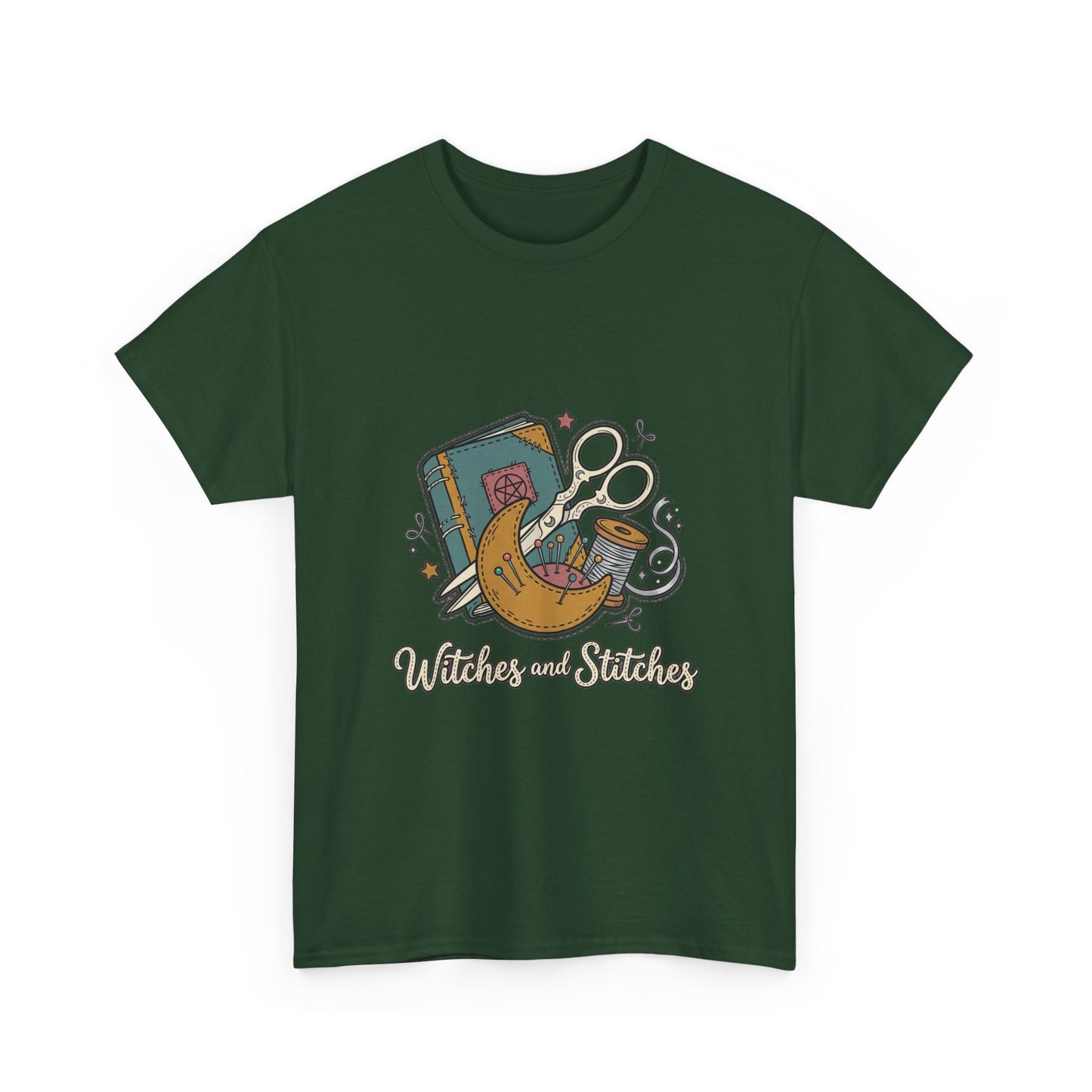 Sewing & Stitching Graphic Tee — Quilting, Scissors & Thread Craft Shirt