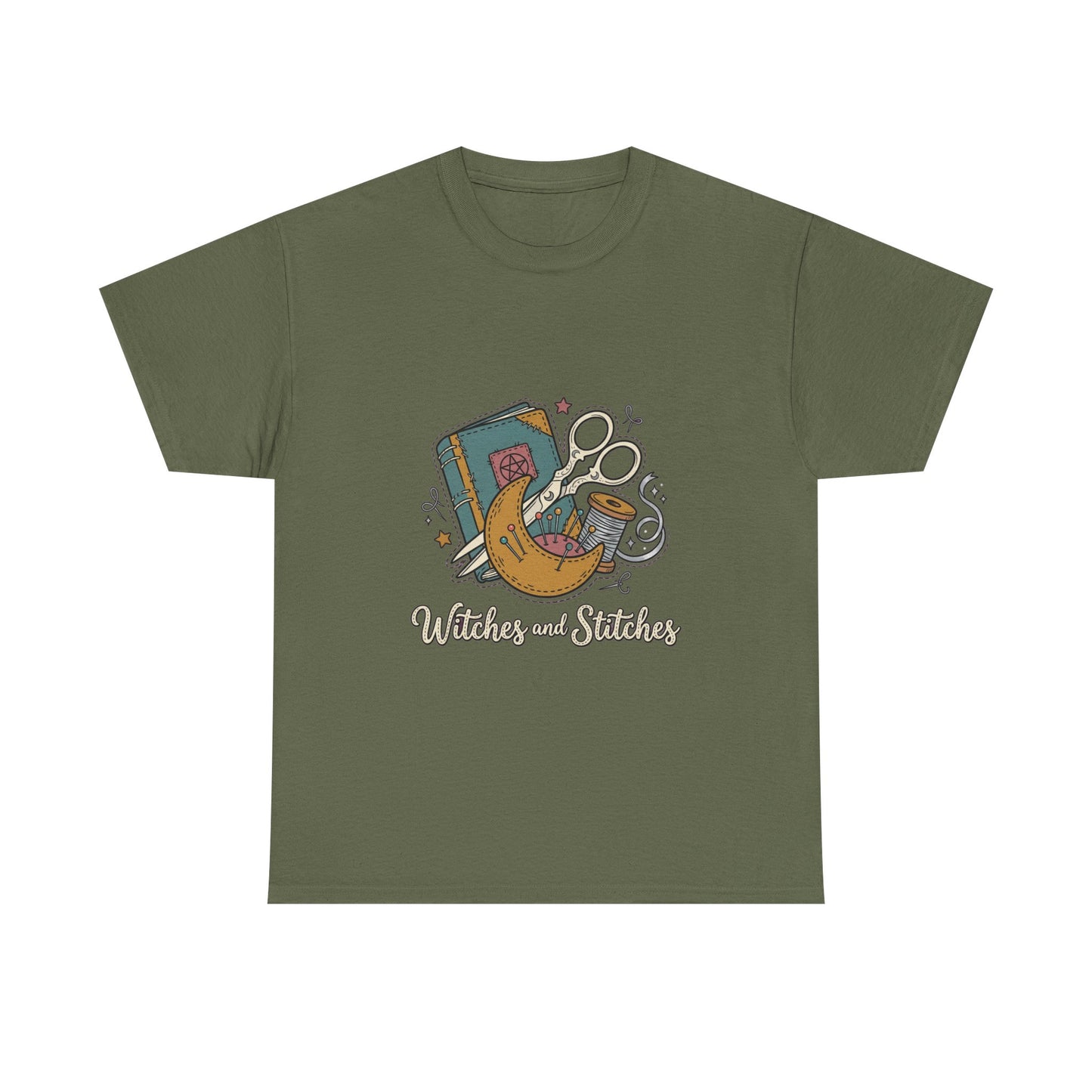 Sewing & Stitching Graphic Tee — Quilting, Scissors & Thread Craft Shirt