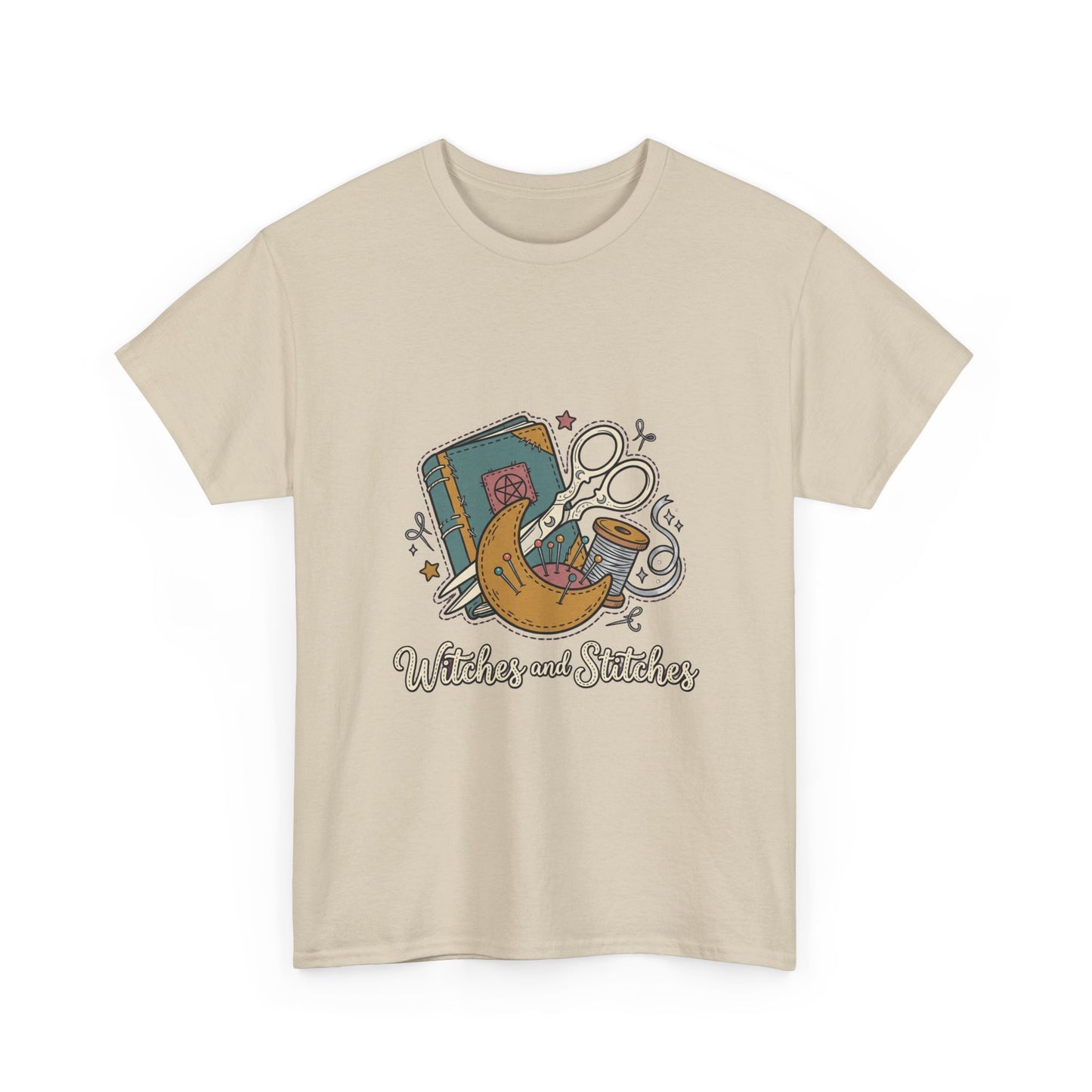 Sewing & Stitching Graphic Tee — Quilting, Scissors & Thread Craft Shirt