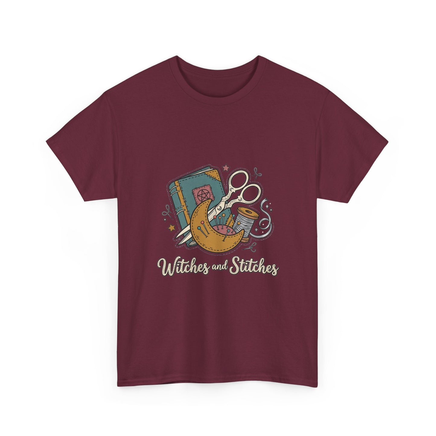 Sewing & Stitching Graphic Tee — Quilting, Scissors & Thread Craft Shirt