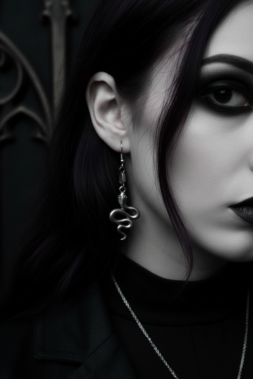 Gothic Snake Earrings – Witchy Jewelry Accessory