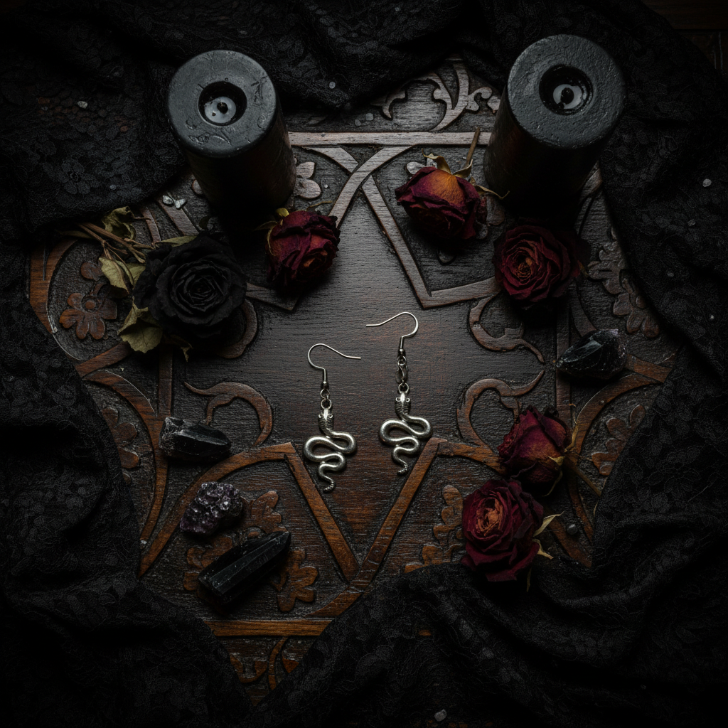 Gothic Snake Earrings – Witchy Jewelry Accessory