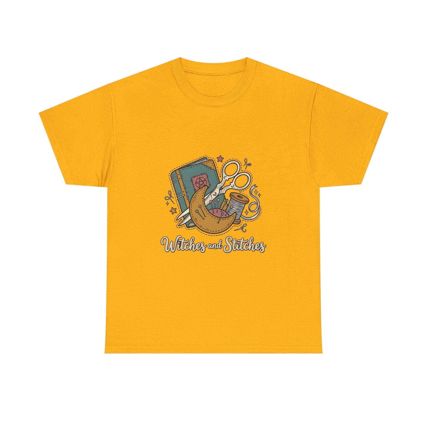 Sewing & Stitching Graphic Tee — Quilting, Scissors & Thread Craft Shirt