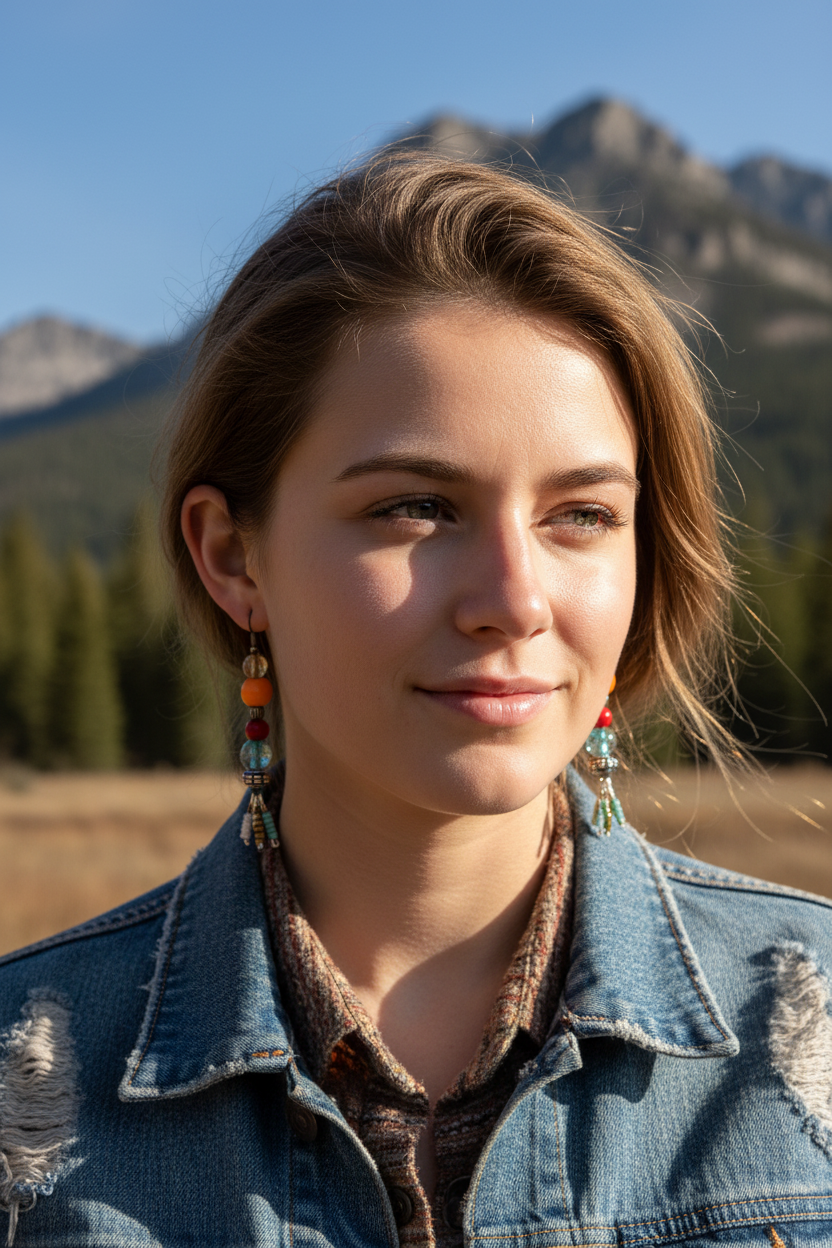 Beaded Dangle Earrings: Bohemian Style, Colorful Gemstone Jewelry