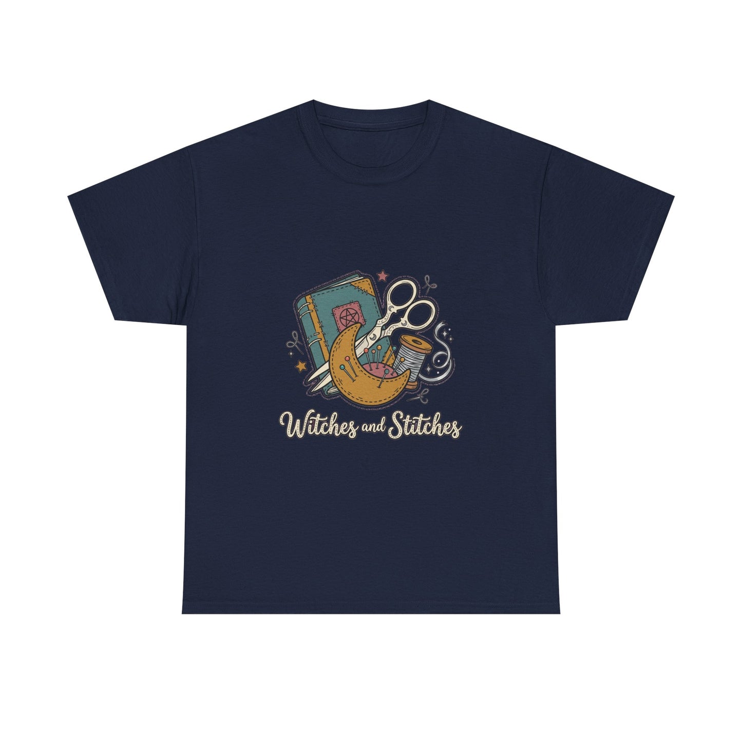 Sewing & Stitching Graphic Tee — Quilting, Scissors & Thread Craft Shirt