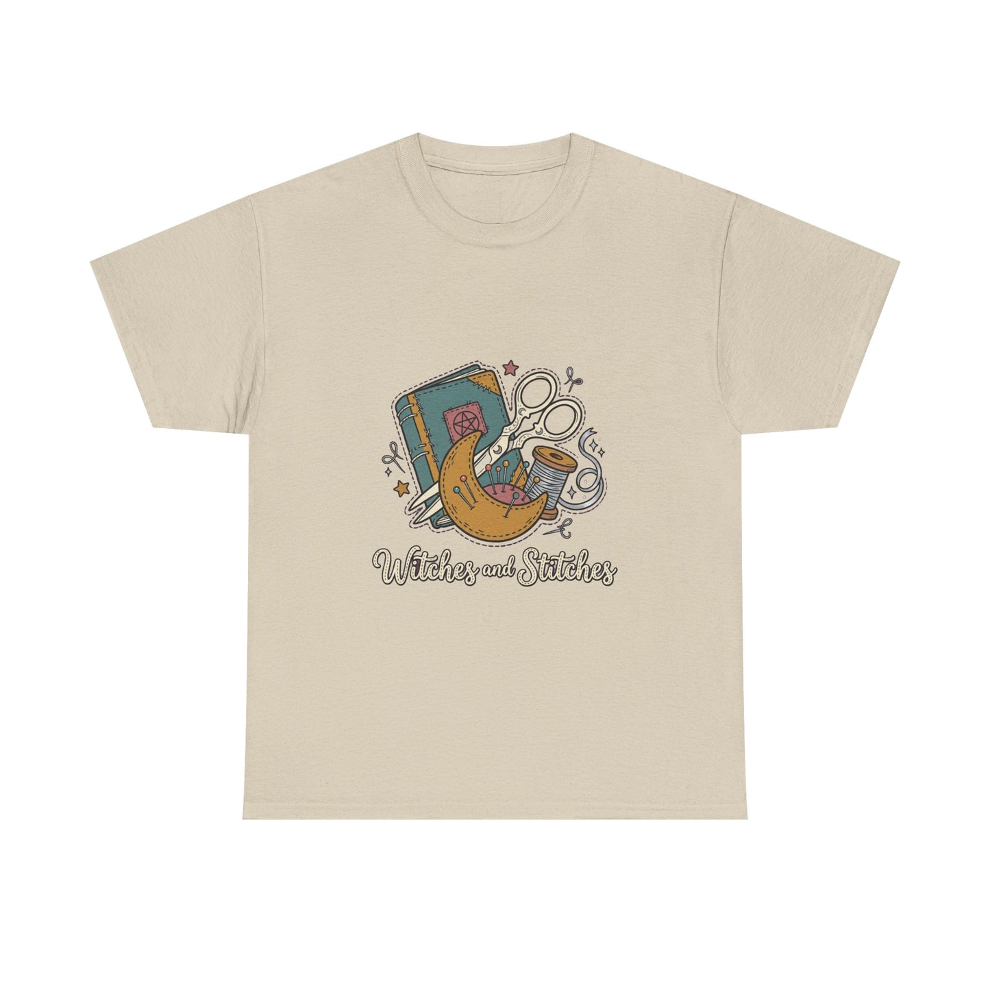 Sewing & Stitching Graphic Tee — Quilting, Scissors & Thread Craft Shirt