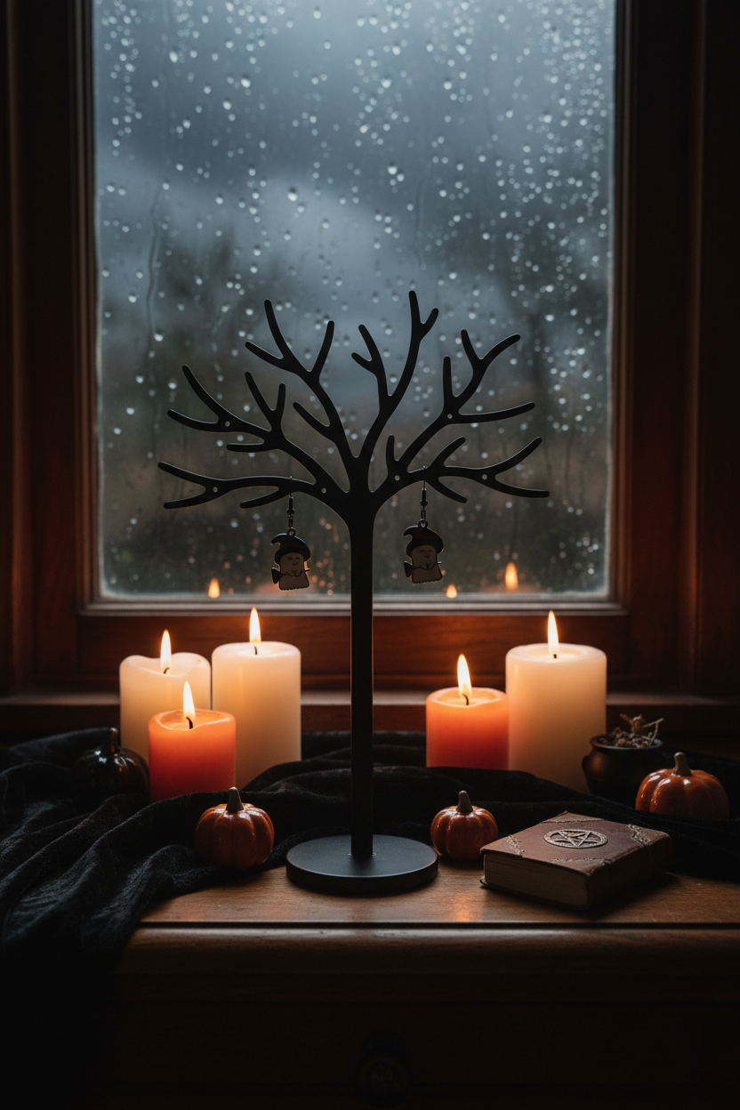 Witchy Ghost Halloween Earrings – Spooky Charm Jewelry