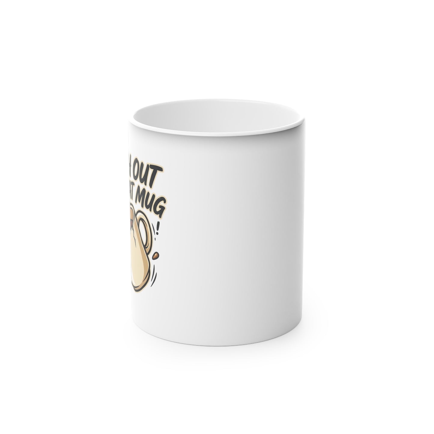 Magic Color-Change Mug — "Woke Up Like This" Cute Cartoon Toast Novelty Gift