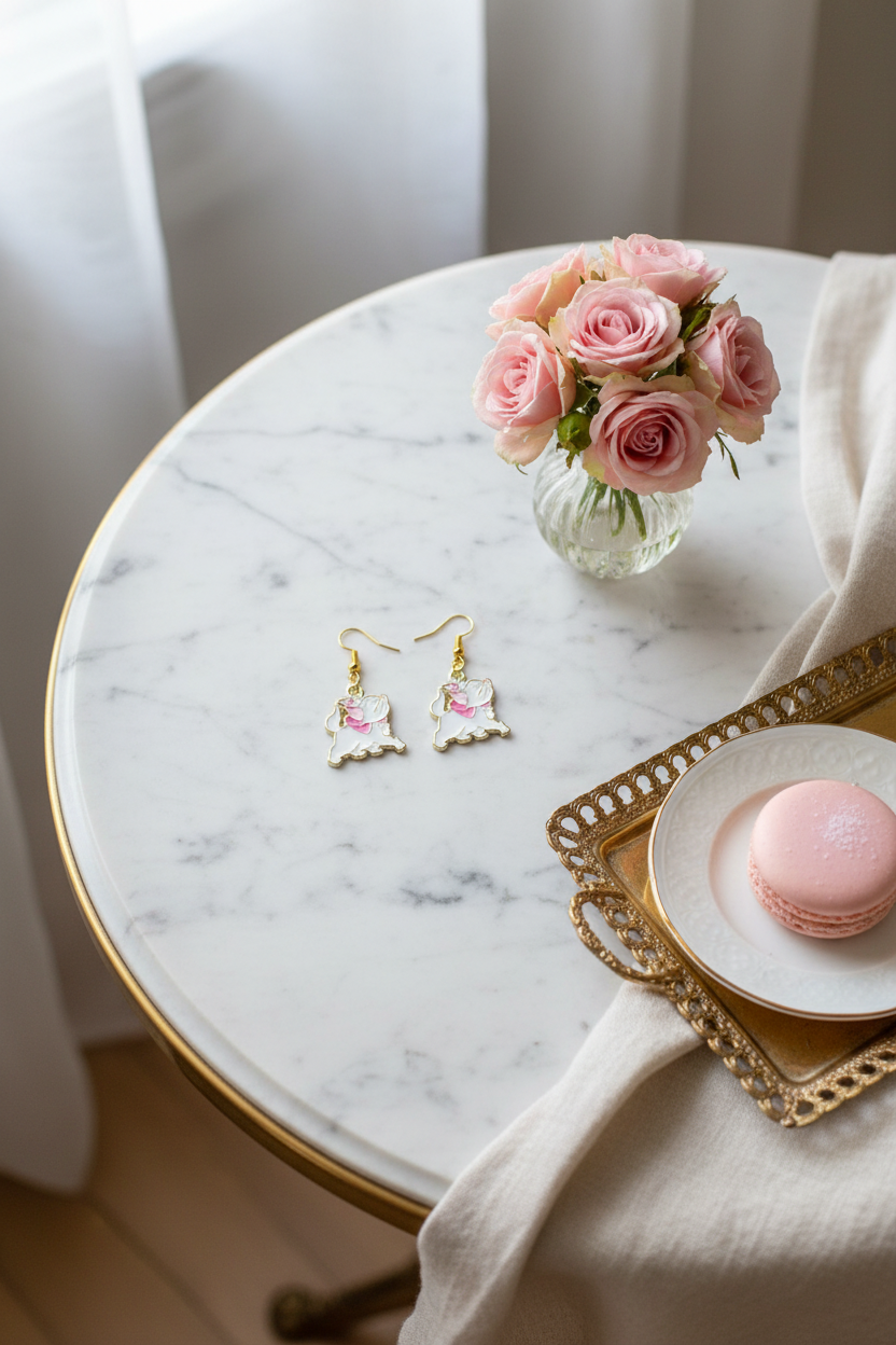 Marie Cat Earrings, The Aristocats Inspired Jewelry, Whimsical French Feline Accessories