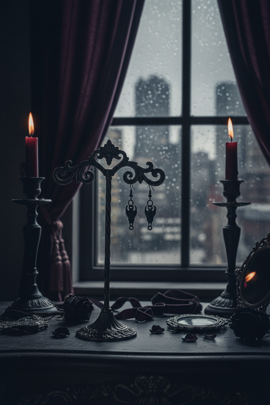 Gothic Bat Earrings – Witchy Jewelry, Dark Academia Accessories