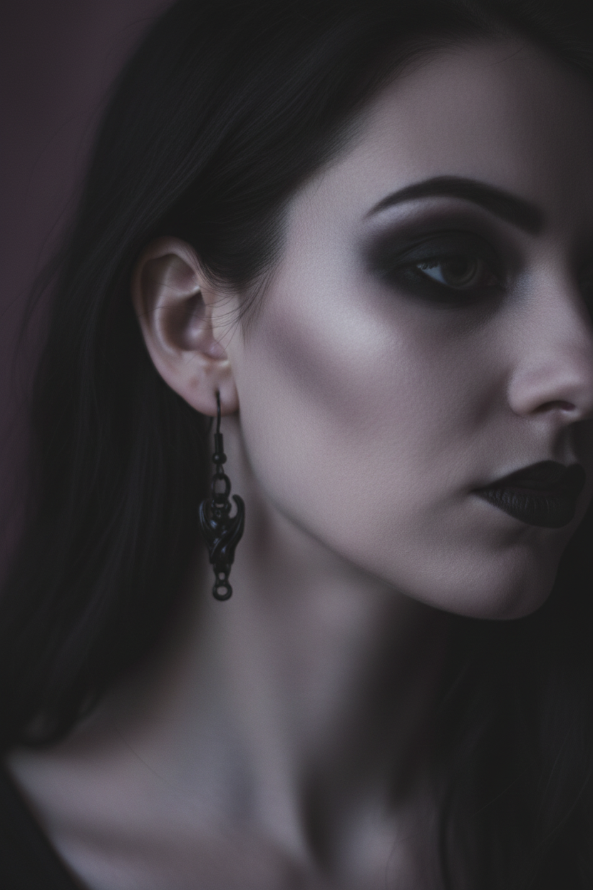 Gothic Bat Earrings – Witchy Jewelry, Dark Academia Accessories