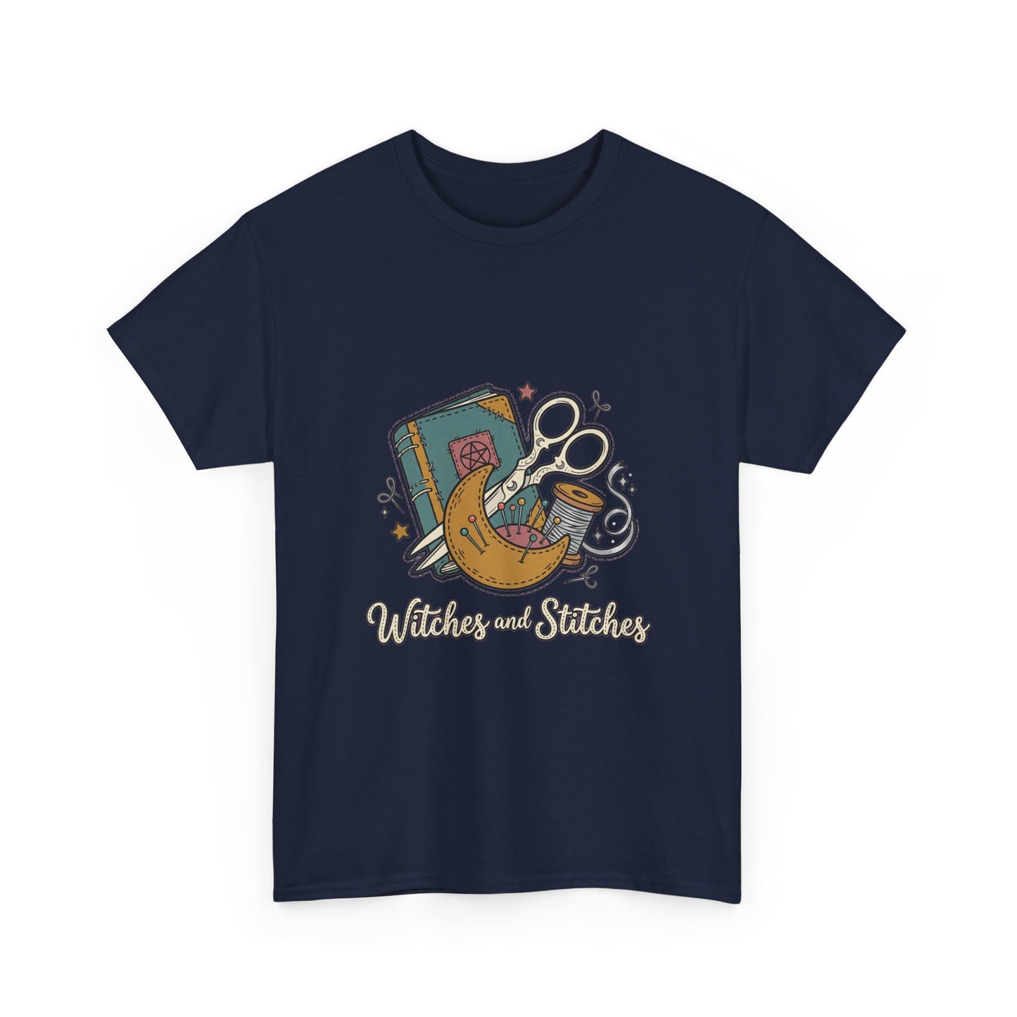 Sewing & Stitching Graphic Tee — Quilting, Scissors & Thread Craft Shirt