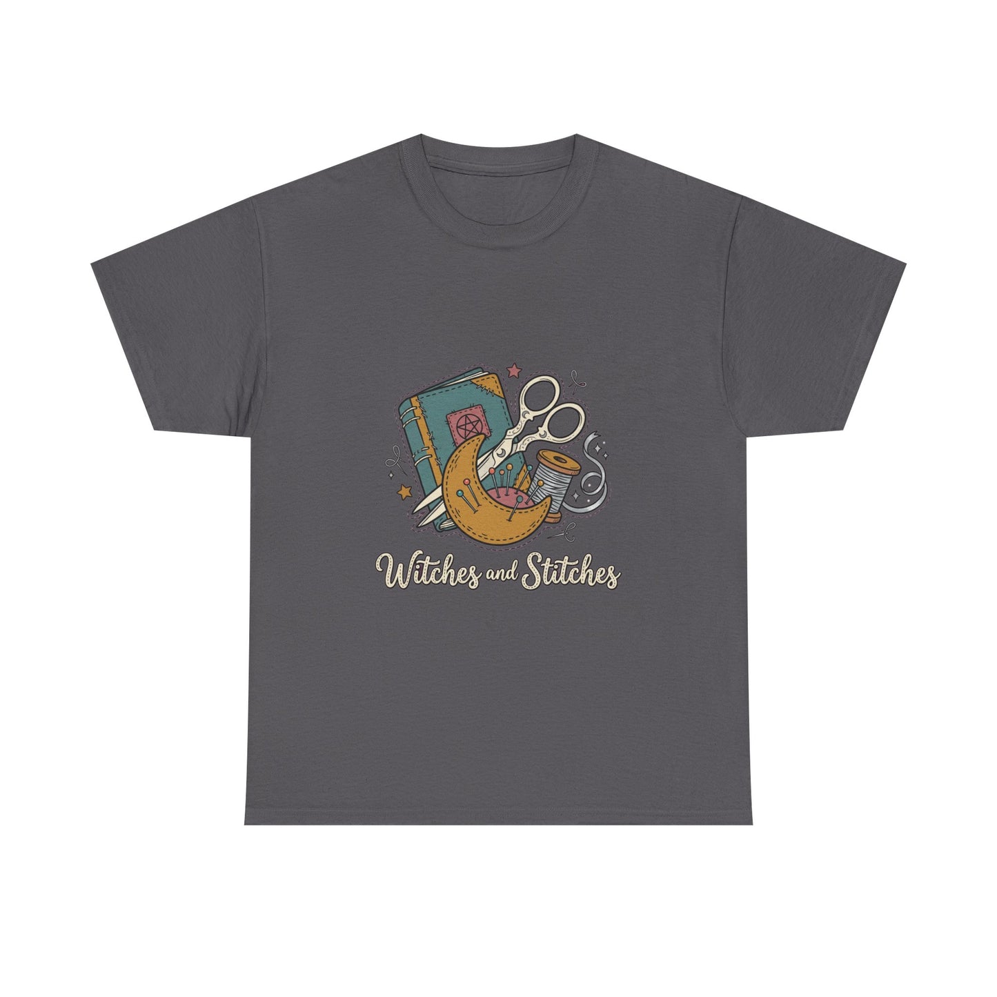Sewing & Stitching Graphic Tee — Quilting, Scissors & Thread Craft Shirt