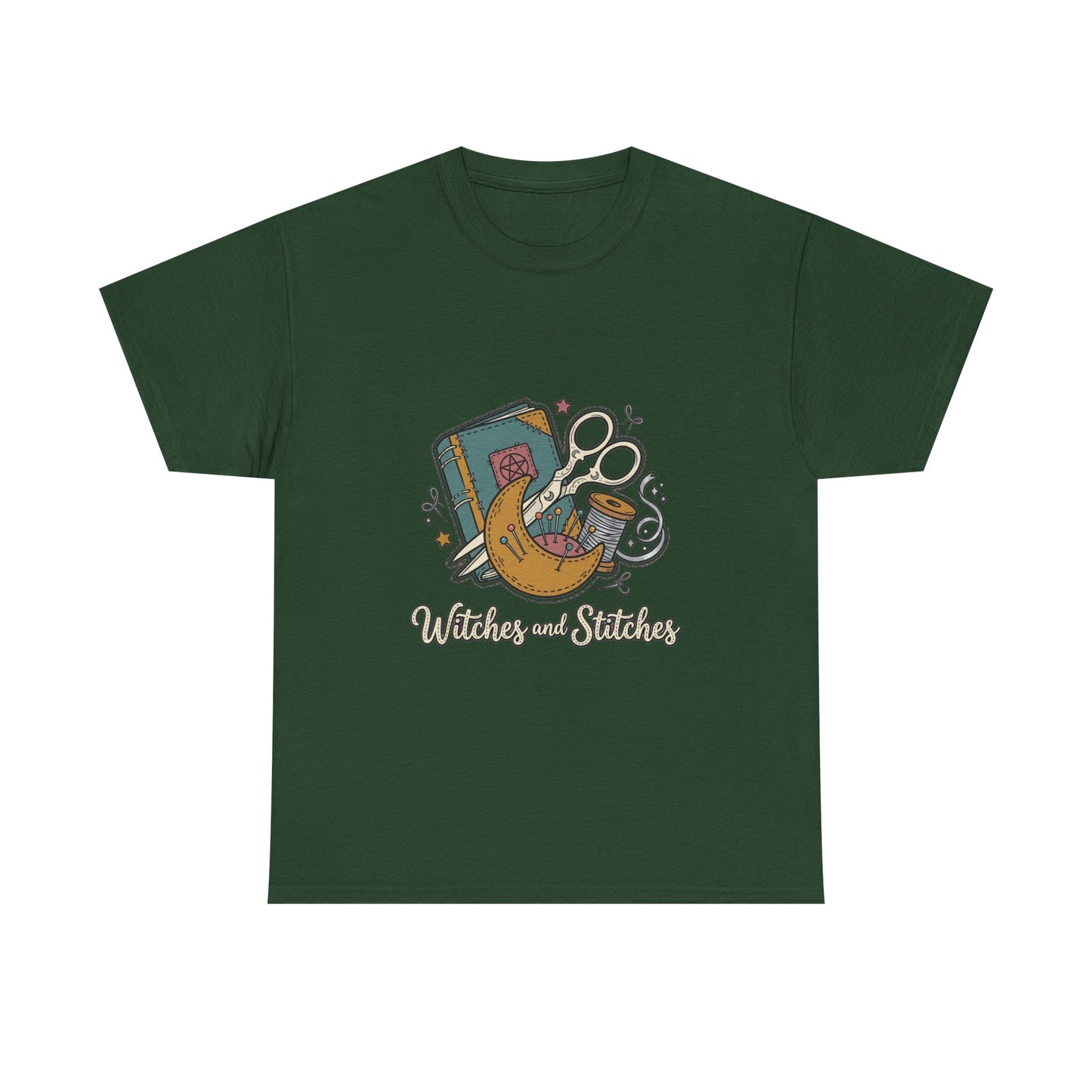 Sewing & Stitching Graphic Tee — Quilting, Scissors & Thread Craft Shirt