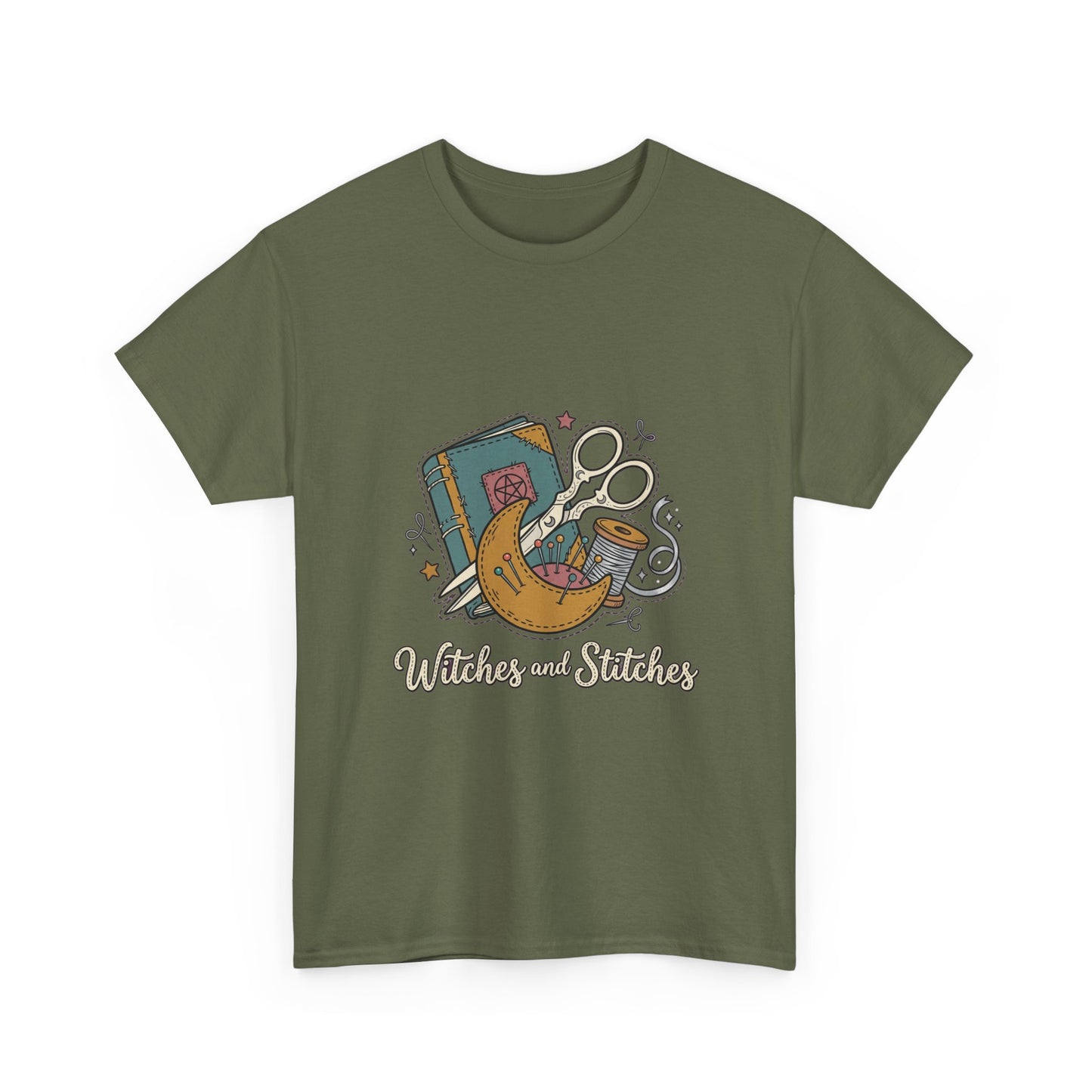 Sewing & Stitching Graphic Tee — Quilting, Scissors & Thread Craft Shirt