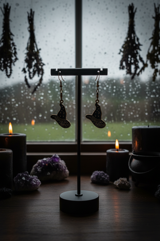Witchy Wizard Hat Earrings: Gothic, Magical Jewelry