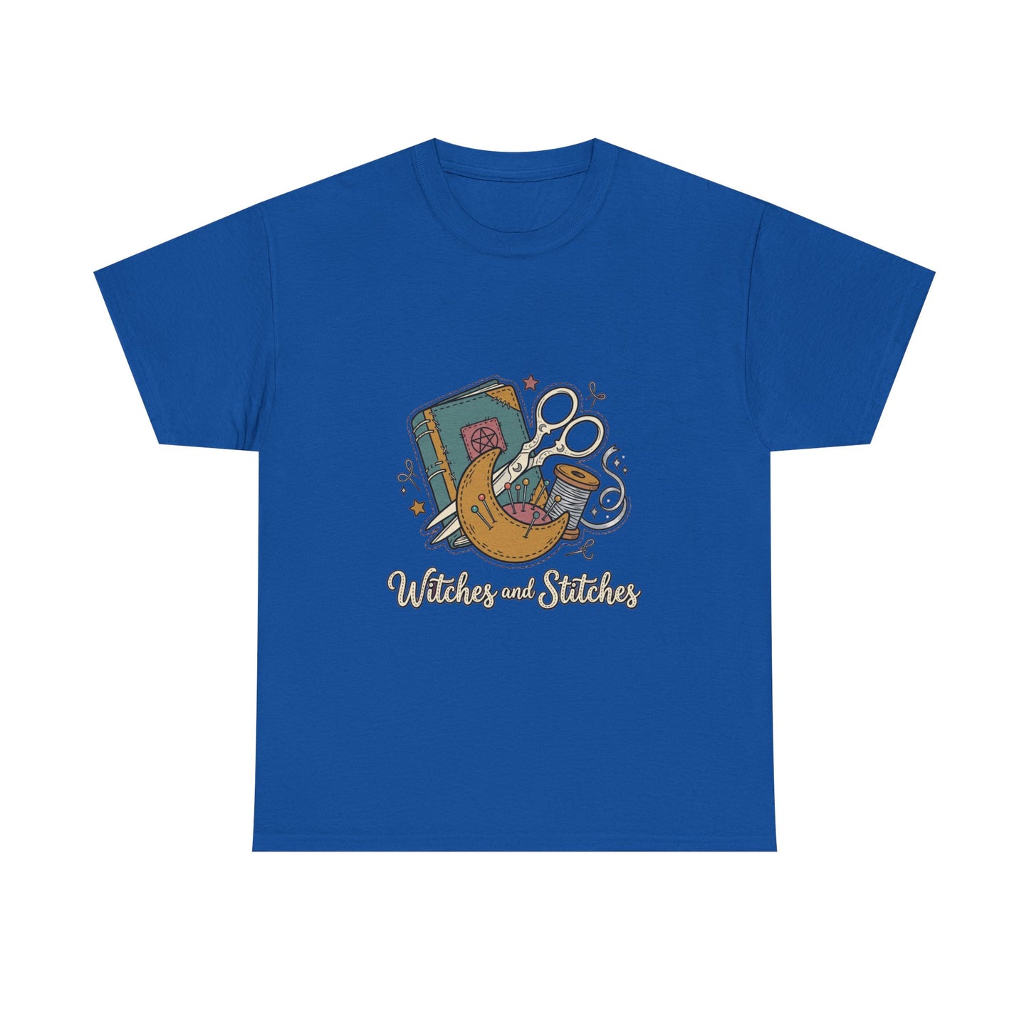 Sewing & Stitching Graphic Tee — Quilting, Scissors & Thread Craft Shirt
