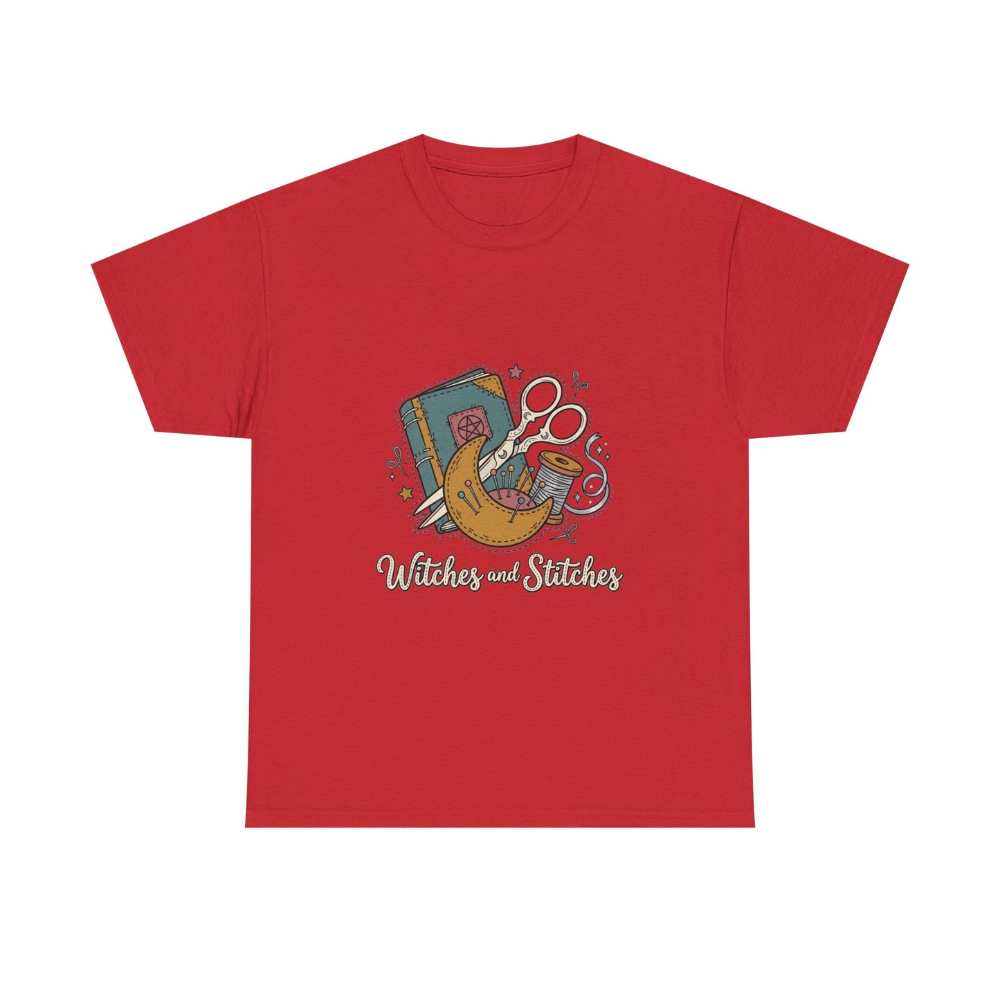 Sewing & Stitching Graphic Tee — Quilting, Scissors & Thread Craft Shirt