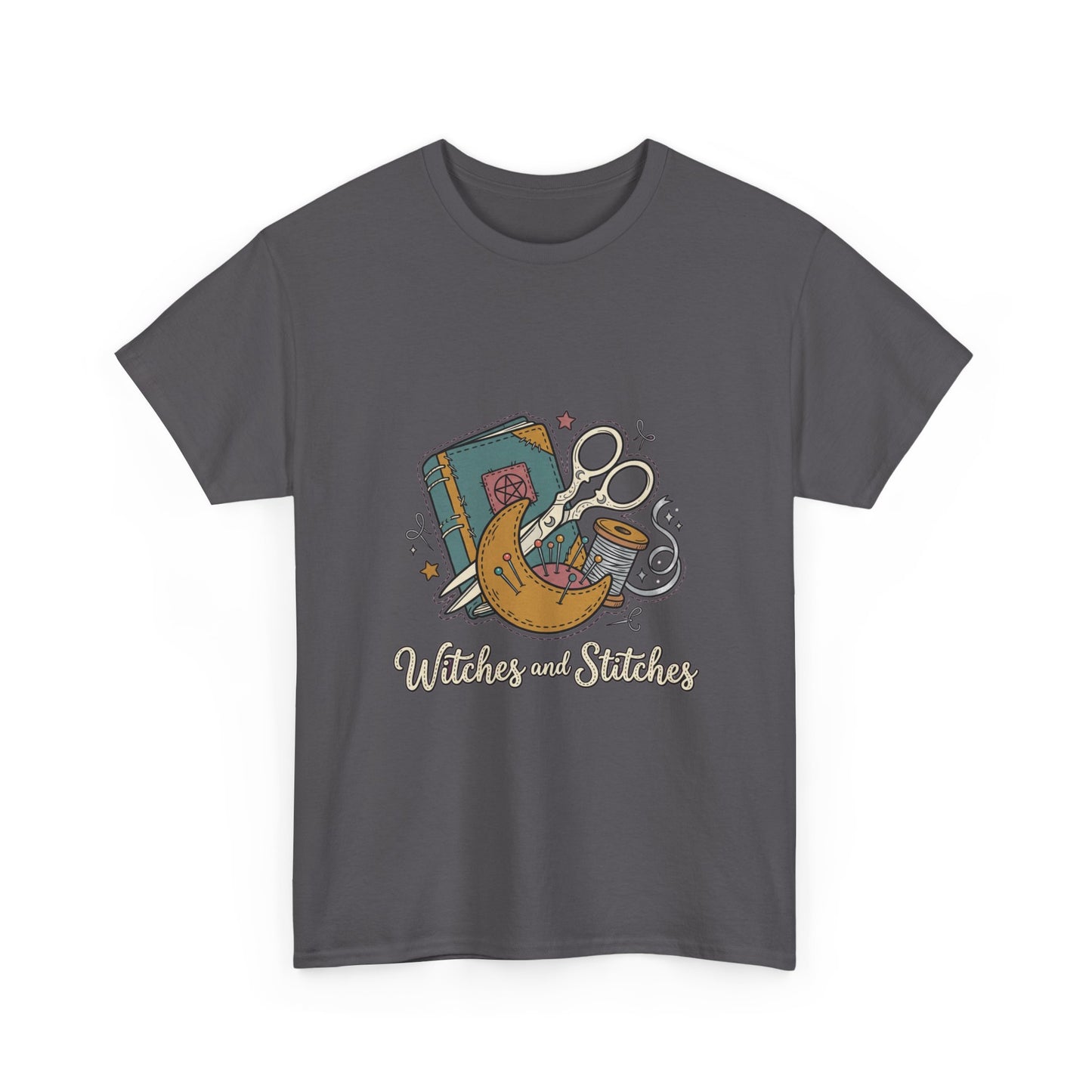 Sewing & Stitching Graphic Tee — Quilting, Scissors & Thread Craft Shirt