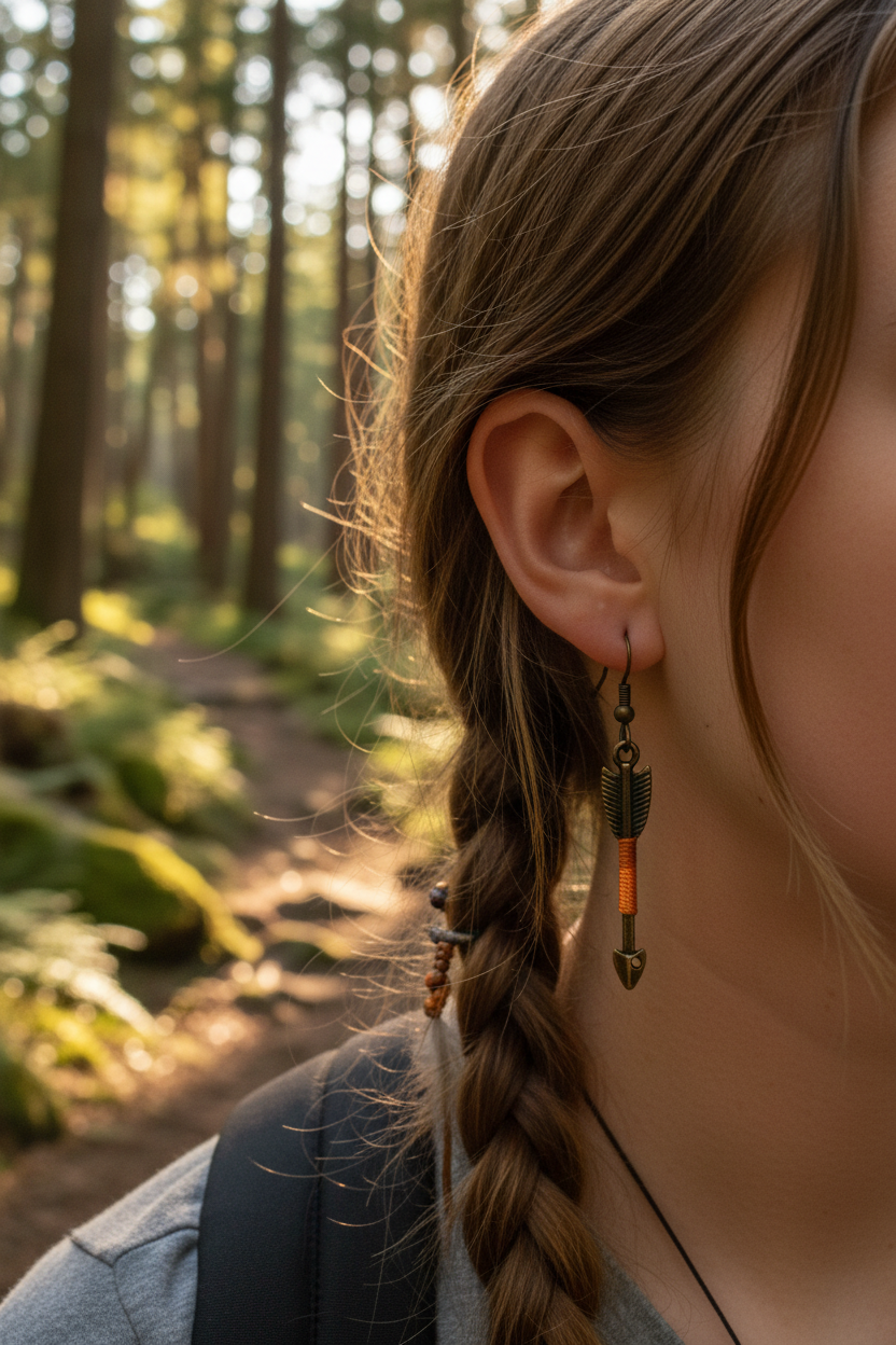 Arrow Earrings with Orange Accents – Adventure Jewelry