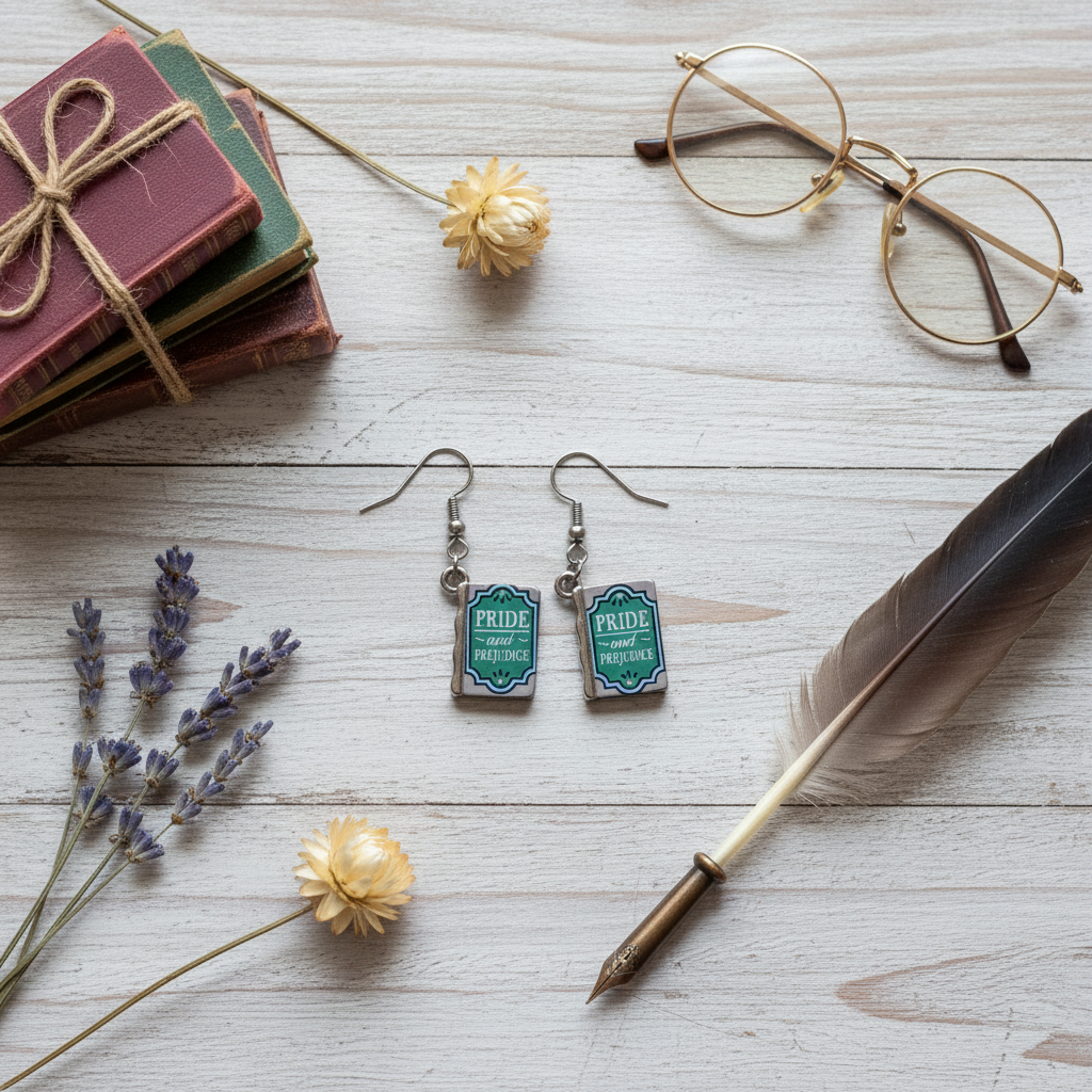 Pride and Prejudice Book Earrings – Jane Austen Literary Jewelry