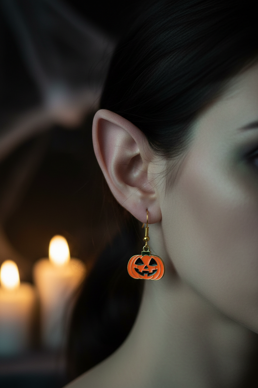Halloween Pumpkin Earrings – Spooky Autumn Jewelry