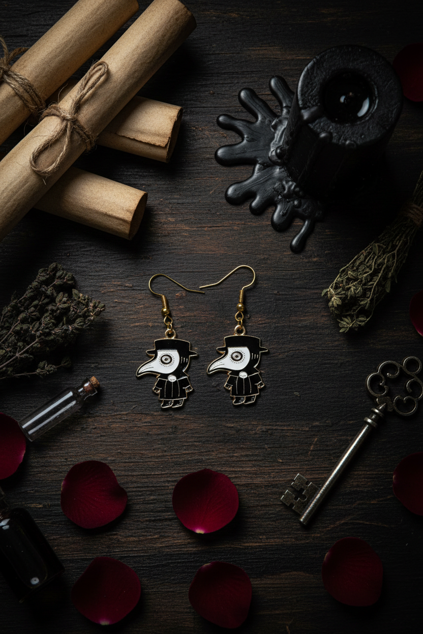 Plague Doctor Earrings – Gothic Witchy Jewelry