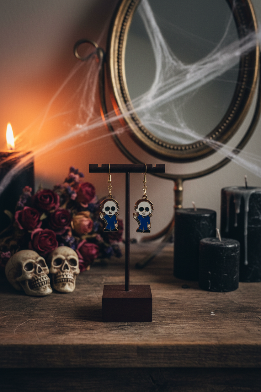 Michael Myers Horror Earrings – Classic Slasher Character Jewelry
